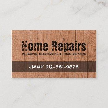 wood fence brown business card