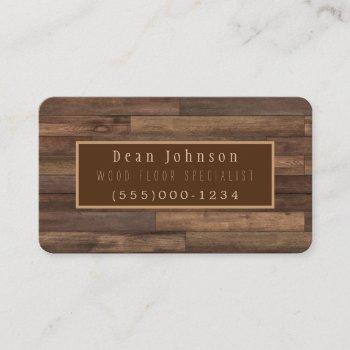 wood floor design carpentry professional business card