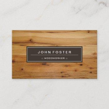 woodworker - border wood grain business card