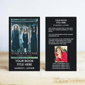 writer author book cover | author photo back business card
