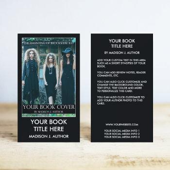 writer author book cover promotion business card