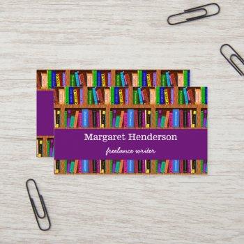writer / author book promotion shelf pattern business card