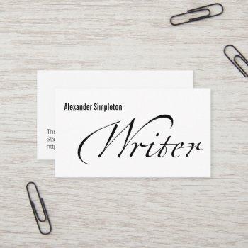writer business card