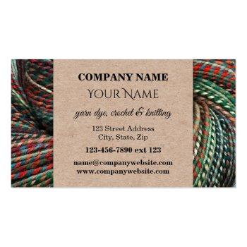 Small Yarn Dye Crochet And Knitting Wool Business Card Back View