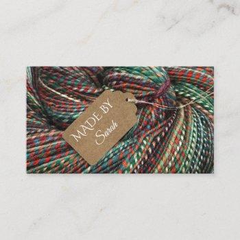 yarn dye crochet and knitting wool business card