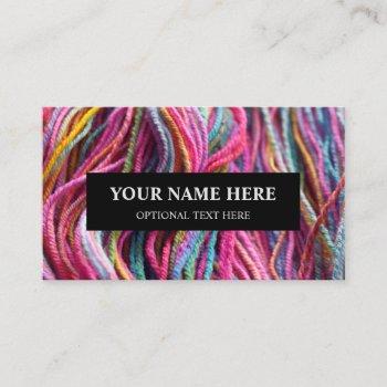 yarn knitting handspun texture pink photograph business card