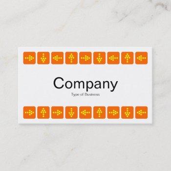 yellow and orange led style arrows  - white business card