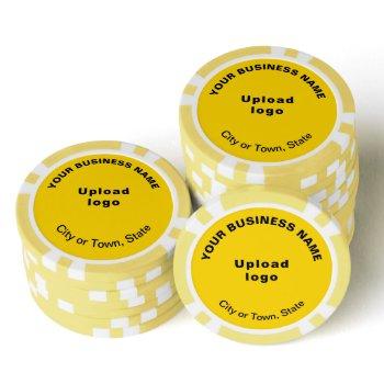 yellow business brand on poker chips