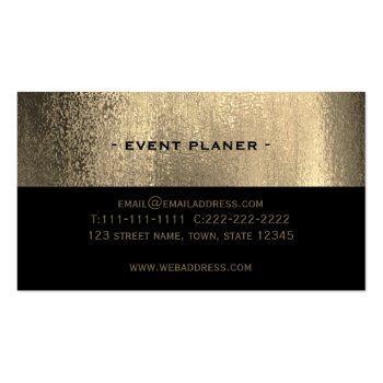 Small Yellow Gold And Black Simple Elegant Professional Business Card Back View