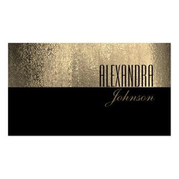 Small Yellow Gold And Black Simple Elegant Professional Business Card Front View