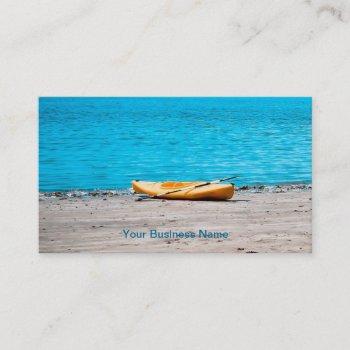 yellow kayak business card
