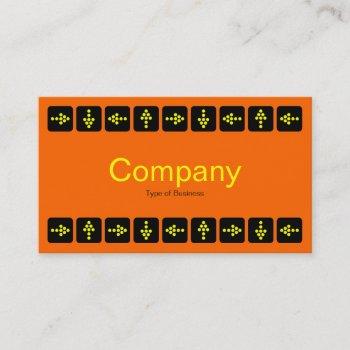 yellow led style arrows - orange and gray business card