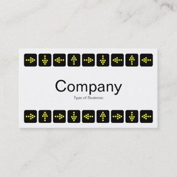 yellow led style arrows - white business card
