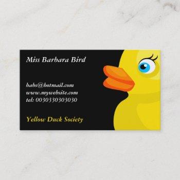 yellow rubber duck, business card