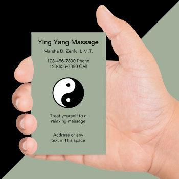 ying yang massage business card