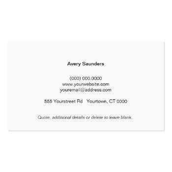 Small Yoga Instructor And Meditation Coach Logo Business Card Back View