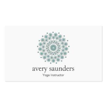 Small Yoga Instructor And Meditation Coach Logo Business Card Front View