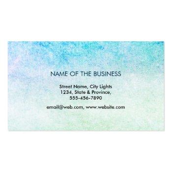 Small Yoga Instructor Lotus Flower Watercolor Teal Business Card Back View