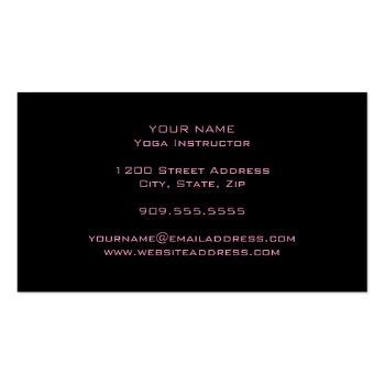 Small Yoga Instructor Simple & Plain Business Card Back View