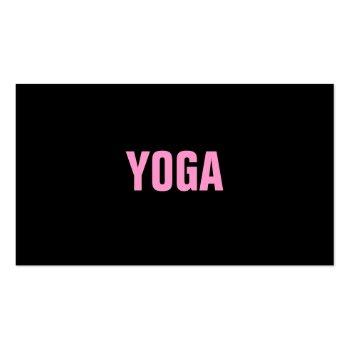 Small Yoga Instructor Simple & Plain Business Card Front View