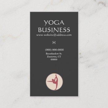 yoga pose groupon business card
