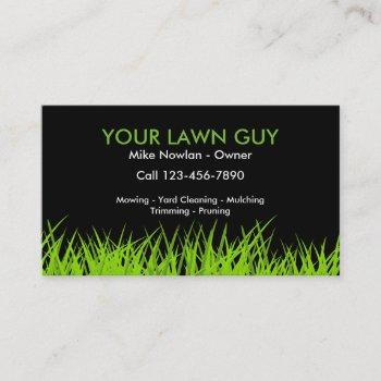 your lawn guy business card