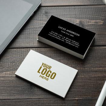 your logo black&white foil modern corporate business card