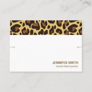your logo classic leopard print bracelet holder business card