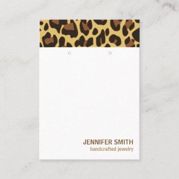 your logo classic leopard print earrings holder business card