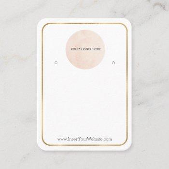 your logo earring display thin gold large vertical business card