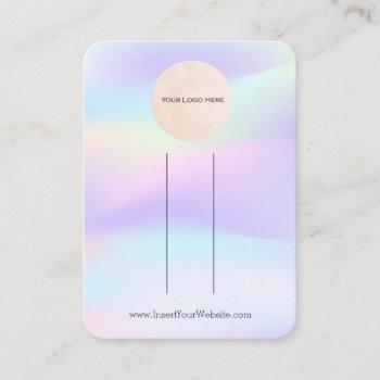 your logo pastel bow hair clip display vertical business card