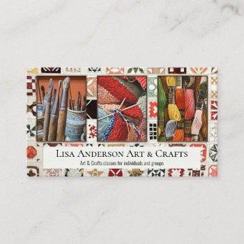 your photos arts and crafts creative business card