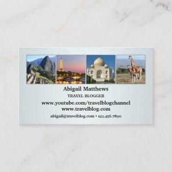 your photos travel agent or blogger business card