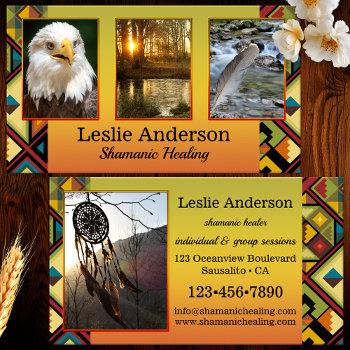 your photos tribal shamanic healing business card