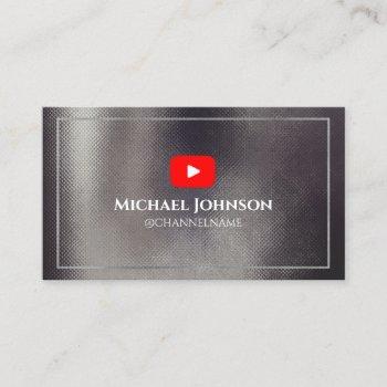 youtube channel advertisement qr code gold business card