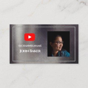 youtube channel advertisement qr code photo business card