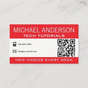 youtube channel | professional youtuber business card