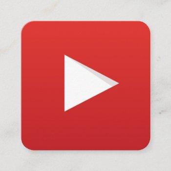 youtube channel square business card