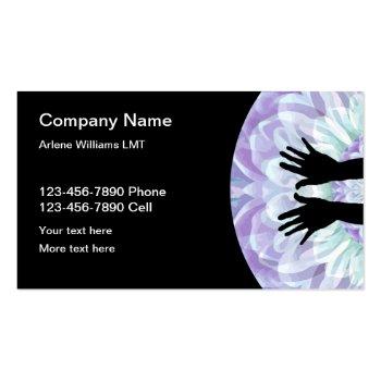 Small Zen Style Massage Business Card Magnet Front View