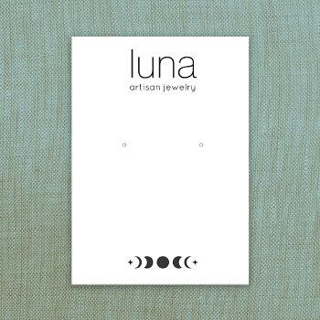 zodiac moon phase earring jewelry display business card